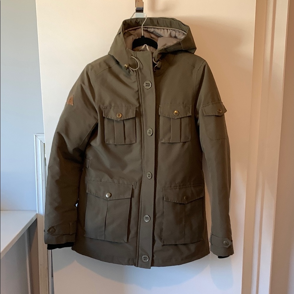 Woods Womens Size S Olive Green Winter Hooded Jacket